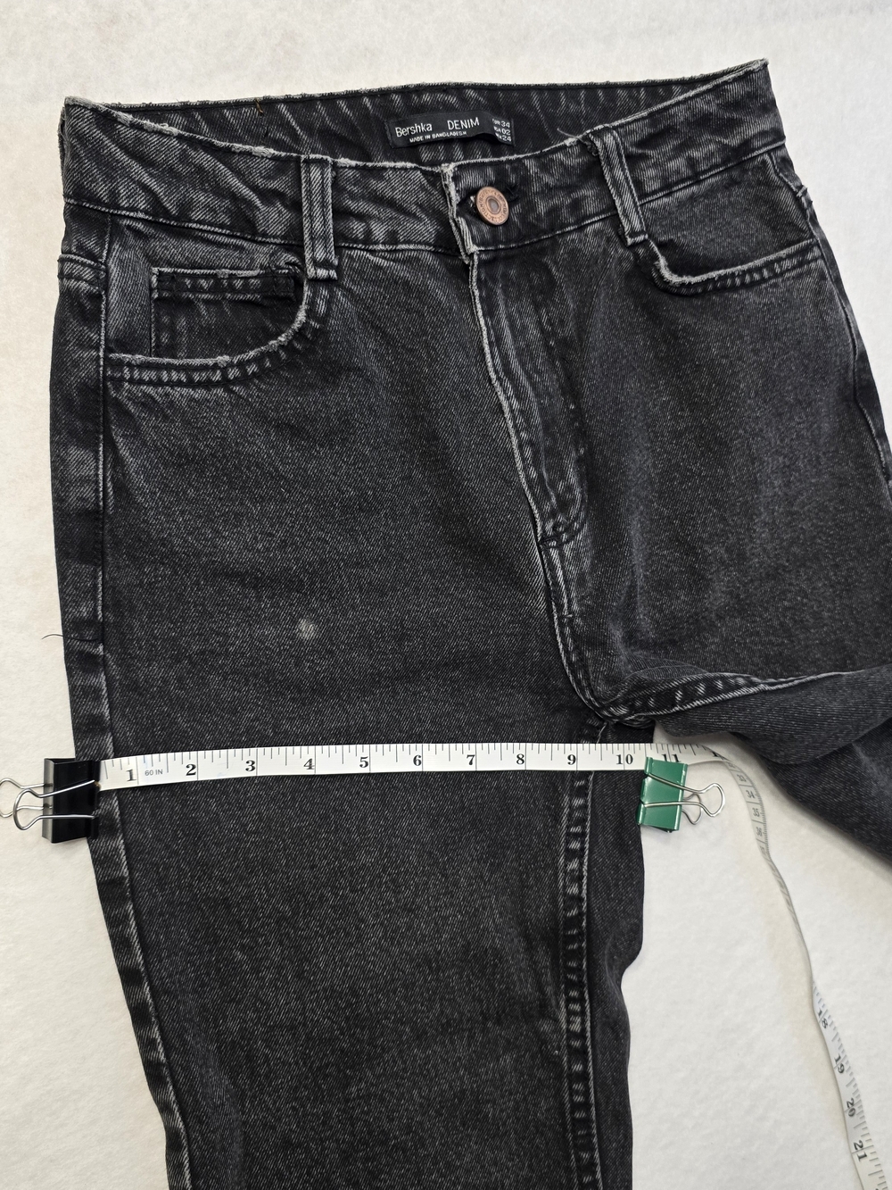 Bershka Black Slim Straight Jeans with Knee Rip - Picture 10 of 12